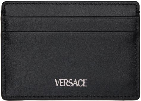 versace collection classic leather card case|versace biggie barocco card holders.